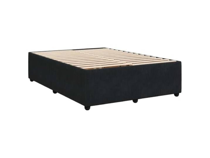 KTHLBRH Bettgestell ohne Matratze schwarz 160 x 200 cm aus Samt Gepolstertes Bettgestell, Lattenrost inklusive, stabile Füße, 200 x 160 x 46 cm, Schlafzimmer