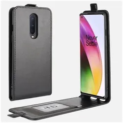 Flip Case Handyhülle für OnePlus 8 Vertikal Schutzhülle Tasche Cover Schwarz Bumper Smartphone Kartensteckplatz-Kreditkarte-Geldscheine EC-Karte Bank-Karte