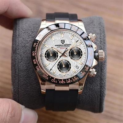 Uplifted Finds Pagani Design 40mm Quartz Watch Stainless Steel Sapphire steel Black