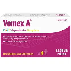 VOMEX A Kinder-Suppositorien 70 mg forte 5 St
