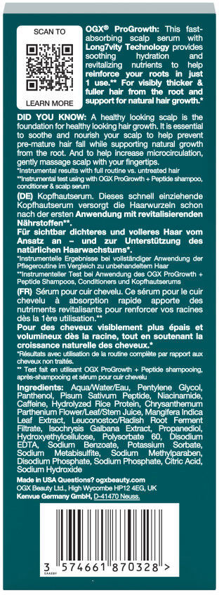 Ogx Sérum capilar Pro Growth + Peptide 10 ml