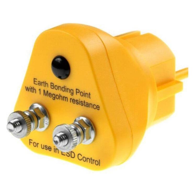 Safeguard ESD-Erdungsstecker, 2x M5 Schraubanschluss, gelb (Statikschutz) (72704101)