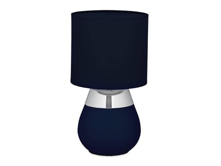 Relaxdays Tischlampe mit Stoffschirm