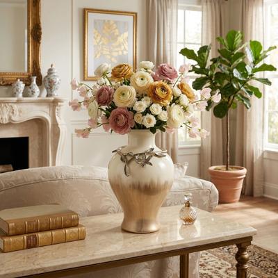 Sagebrook Home Ornamental Glass Table Vase for Home or Office Accent