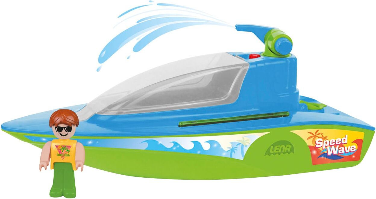 Spielzeug-Boot LENA "Boazz Sportboot", bunt, Spielzeugfahrzeuge, KinderB:15cm H:14cm T:36cm, Kunststoff, Spielzeug-Boot, inklusive Spielfigur; Made in Europe, B:15cm H:14cm T:36cm