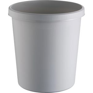 Helit Papierkorb H6105887, the german, mittelgrau, rund, aus Kunststoff, 18 Liter