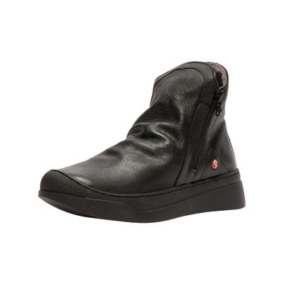 Stiefelette SOFTINOS "softinos Stiefelette Leder", Damen, Gr. 38, schwarz, Leder, Schuhe Stiefelette