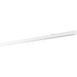 20mm,1-läufig,Profil,Wandträger mini,Endstück cap Farbe: Weiß, Größe: 160cm