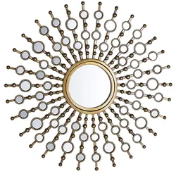 WANDSPIEGEL gold Sonnenform 70 cm Blois