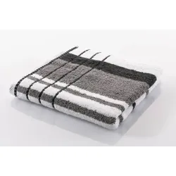 Gözze Frottierserie Berlin Streifen anthrazit/schwarz Handtuch 50 cm x 100 cm