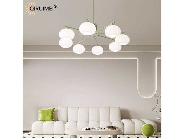 Nordique créatif noir vert maison nouveau moderne LED lustre lumières salon salle à manger chambre pendentif barre lampes éclairage intérieur