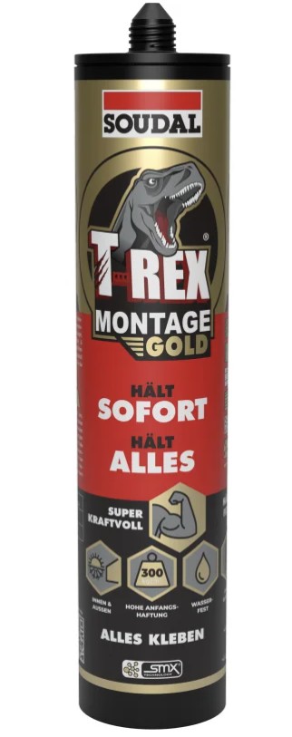 SOUDAL T-REX Montage Gold Polymerkleber Alleskleber, 415 g 173241