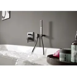 hansgrohe Finoris Fertigmontageset 76415670 Unterputz-Wannenarmatur, mattschwarz