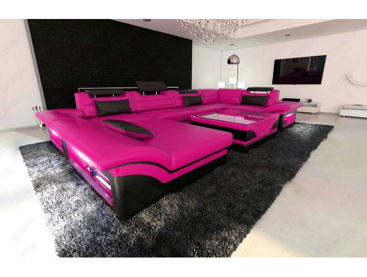 Sofa Enzo U-Form in Leder
