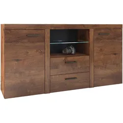 SIDEBOARD RITMO 156x40x82 cm mit 2 Schubladen und 2 Türen Braun