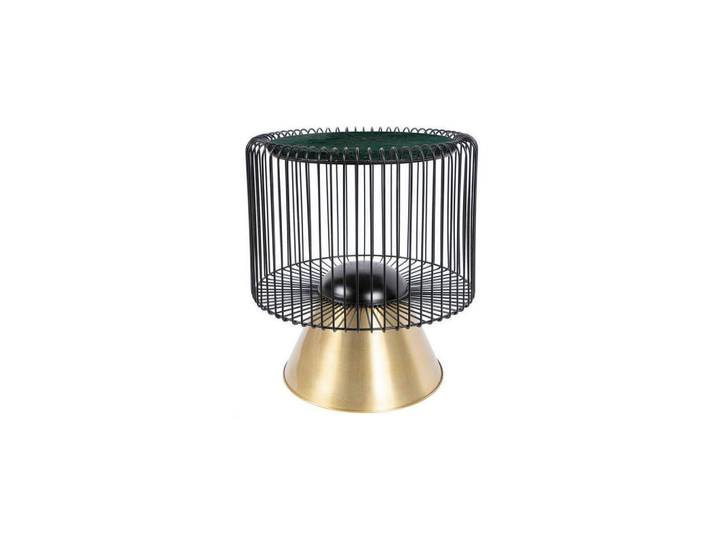 Kayoom Beistelltisch, Grün, Schwarz, Goldfarben, Metall, Stein, 51x56.5x51 cm, Wohnzimmer, Wohnzimmertische, Beistelltisch, Beistelltische Metall
