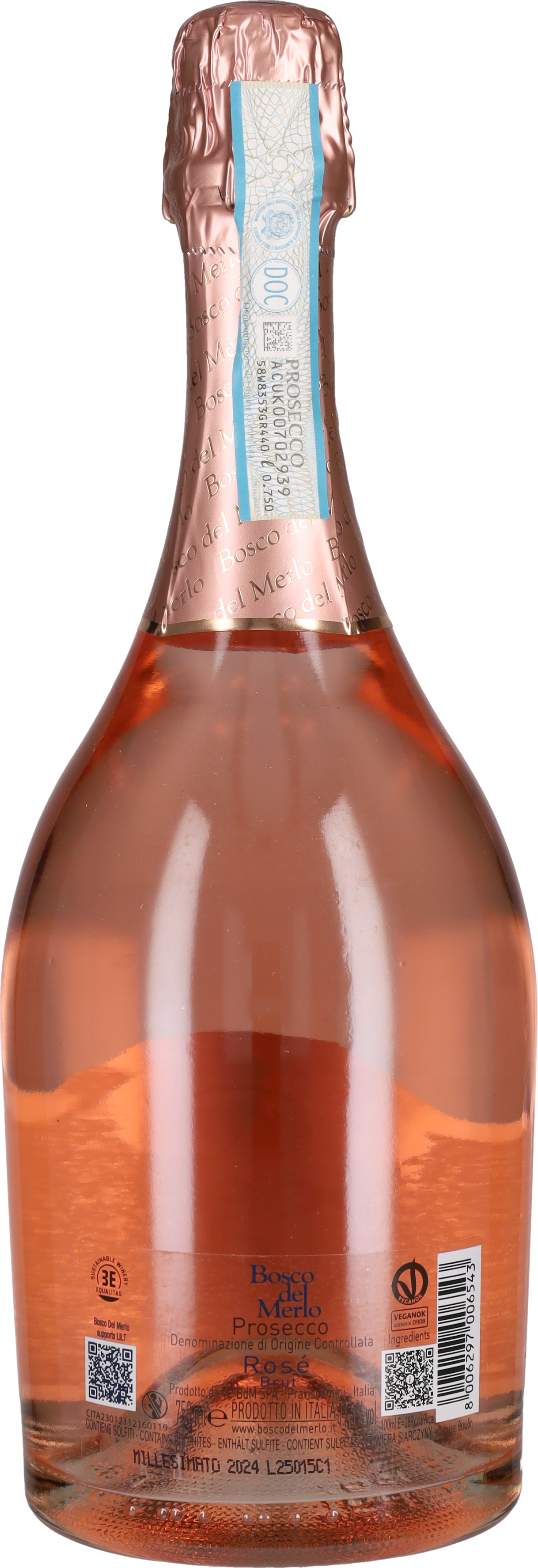 Prosecco Rosé Brut Bosco del Merlo 2024