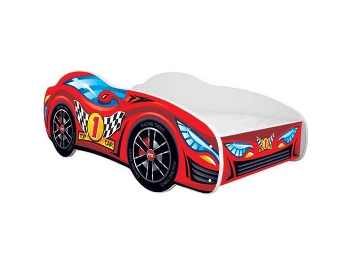 Lit enfant AUTO ROUGE 140x70 cm + matelas - Marque - Modèle - Couleur principale: Rouge - Type de public: Enfant