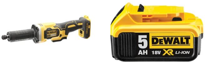 Set DeWalt Akku-Gerateschleifer El. 18V + DeWalt 18,0V / 5,0 Ah Ersatz-Akku