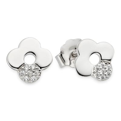 Paar Ohrstecker "Schmuck Geschenk Silberohrringe", silberfarben, kristallweiß, kristallweiß, ANISTON JEWELRY & WATCHES, Ohrringe, Damen, 10,9mm, Silber 925 (Sterlingsilber), mit Zirkonia (synth.)