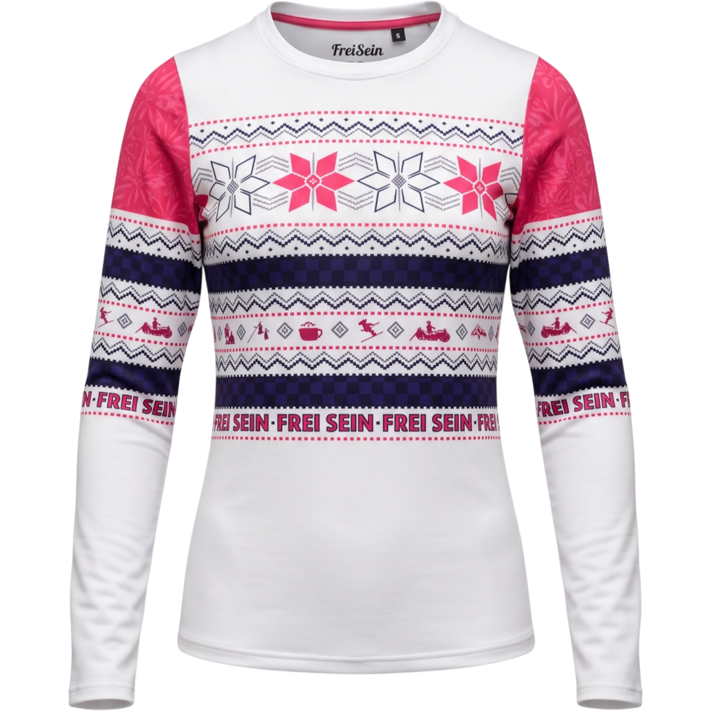 FreiSein SnowLady Damen Longsleeves rosa Größe S Lifestyle Schnell trocknend