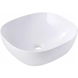 Relaxdays, Waschbecken, Aufsatzwaschbecken (420 mm, 420 mm)