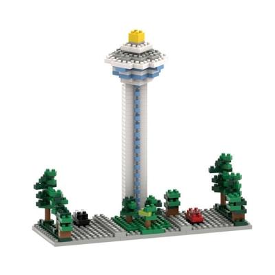 BRIXIES 200050 - Changi Flufhafenturm, 3D Konstruktionsbausatz aus Ministeinen, 240 Teile