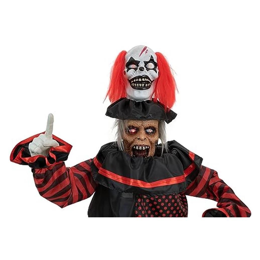 Europalms Halloween Figur Pop-Up Clown, animiert, 180cm (1 Stk.) (83316129)