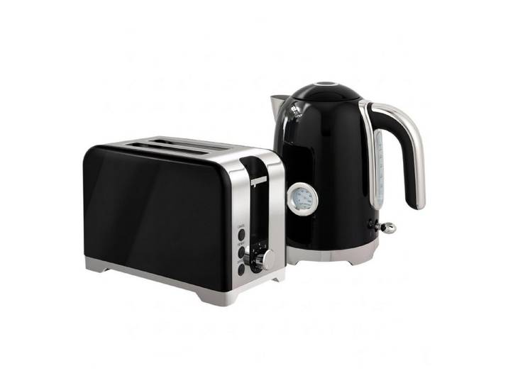 FELIXLEO Frühstücks-Set Wasserkocher Toaster Set 1,7L 2200W Thermometer 2 Scheiben 7 Stufen (1-tlg)