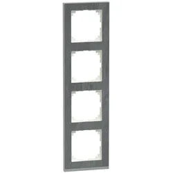 Merten MEG4040-3669 M-Pure Decor-Rahmen, 4fach, Schiefer/aluminium, M-Pure Decor MEG40403669