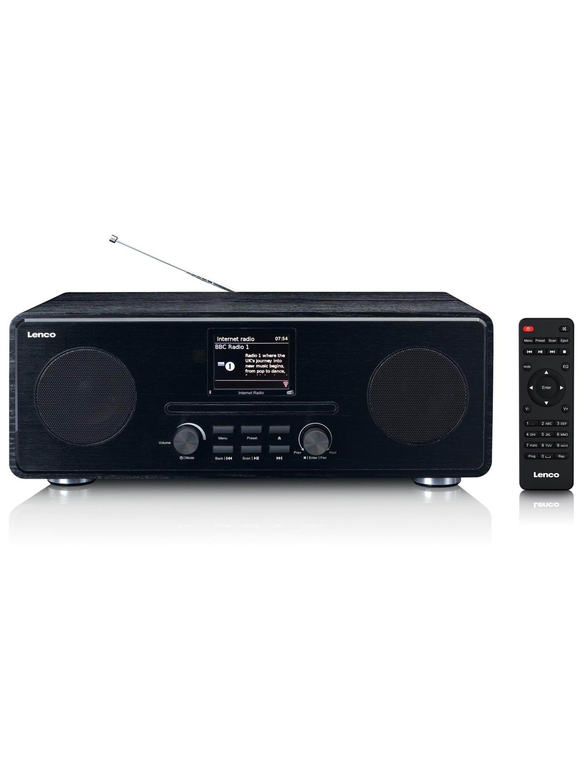 Lenco IR DAB+ FM radio with CD BT and RC - DAB+/FM - schwarz