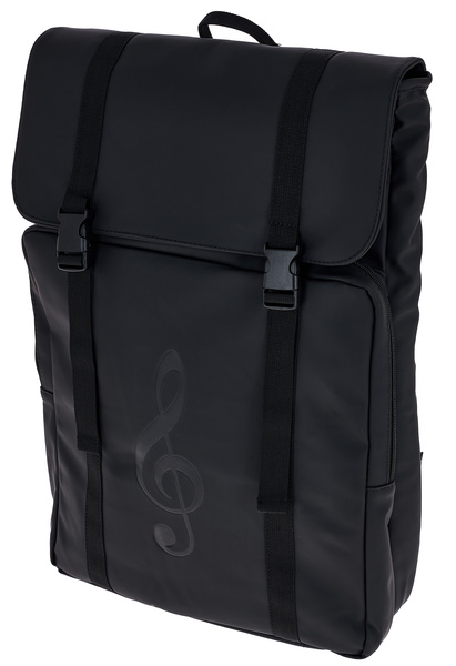 agifty Music Stands Backpack nero con chiave di violino nera