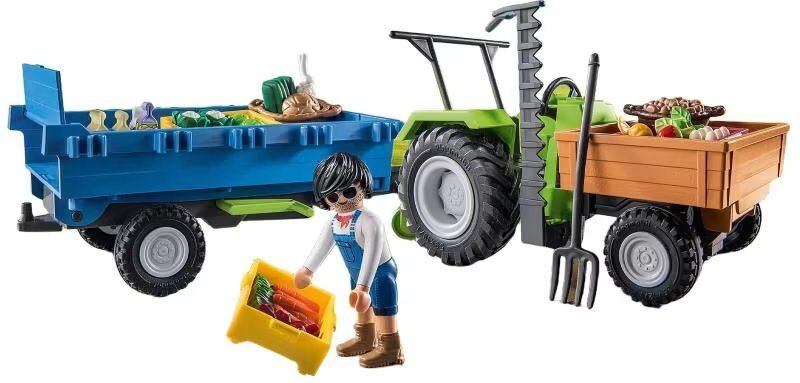 Playmobil Tractor Con Remolque Talla Única Unisex