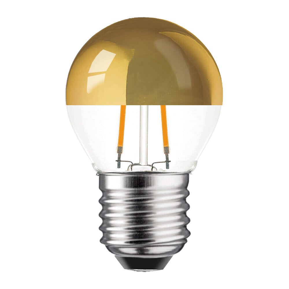 NCC-Licht LED filamentlamp druppelvorm E27 2W warm wit licht 2700K met gouden reflector