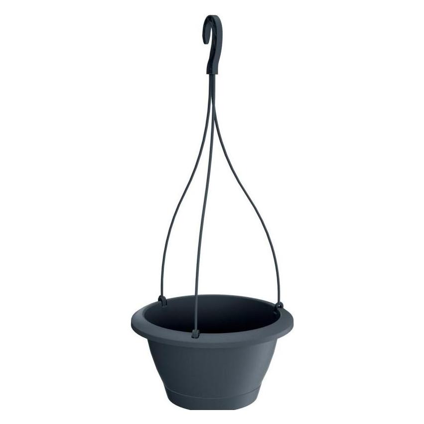 Prosperplast Doniczka Respana Wisząca - Antracyt 24cm (23.40 x 23.40 x 13.50 cm) (54052699)