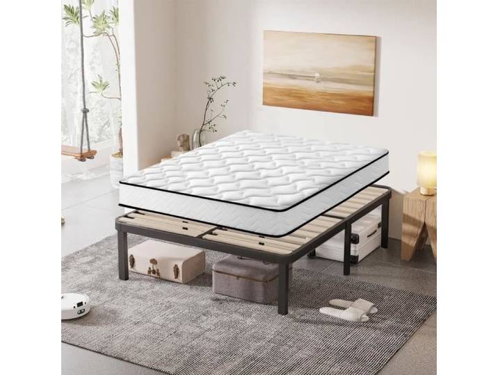 Ensemble Matelas et Sommier 140x190cm - Frixovel Lit 140x190 avec Sommier et Matelas - Matelas 140x190x16 - Sommier 140x190