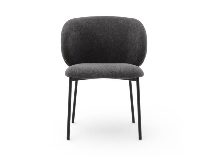 Chaise repas tissu gris foncé