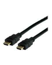 VALUE HDMI mit Ethernetkabel M bis M 2 m Doppelisolierung Schwarz 4K Unterstützung (11.99.5692)