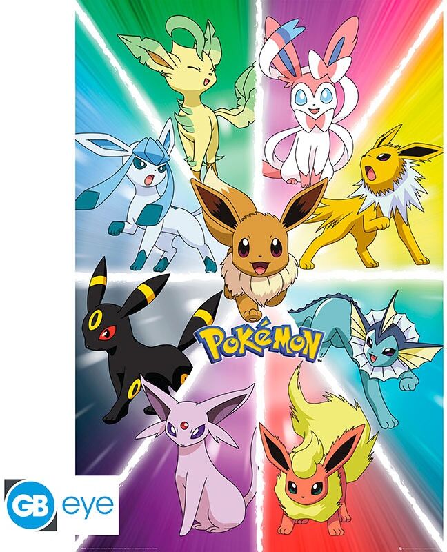 GBeye Pokémon Maxi Poster-Eeveelutions (Diversen) Nieuw