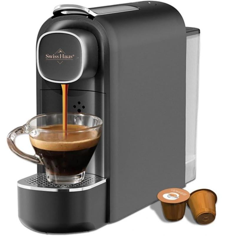 Swiss Haus SH-NES23 Premium Collection Basel Noir Koffiezetapparaat voor capsules, 1400W