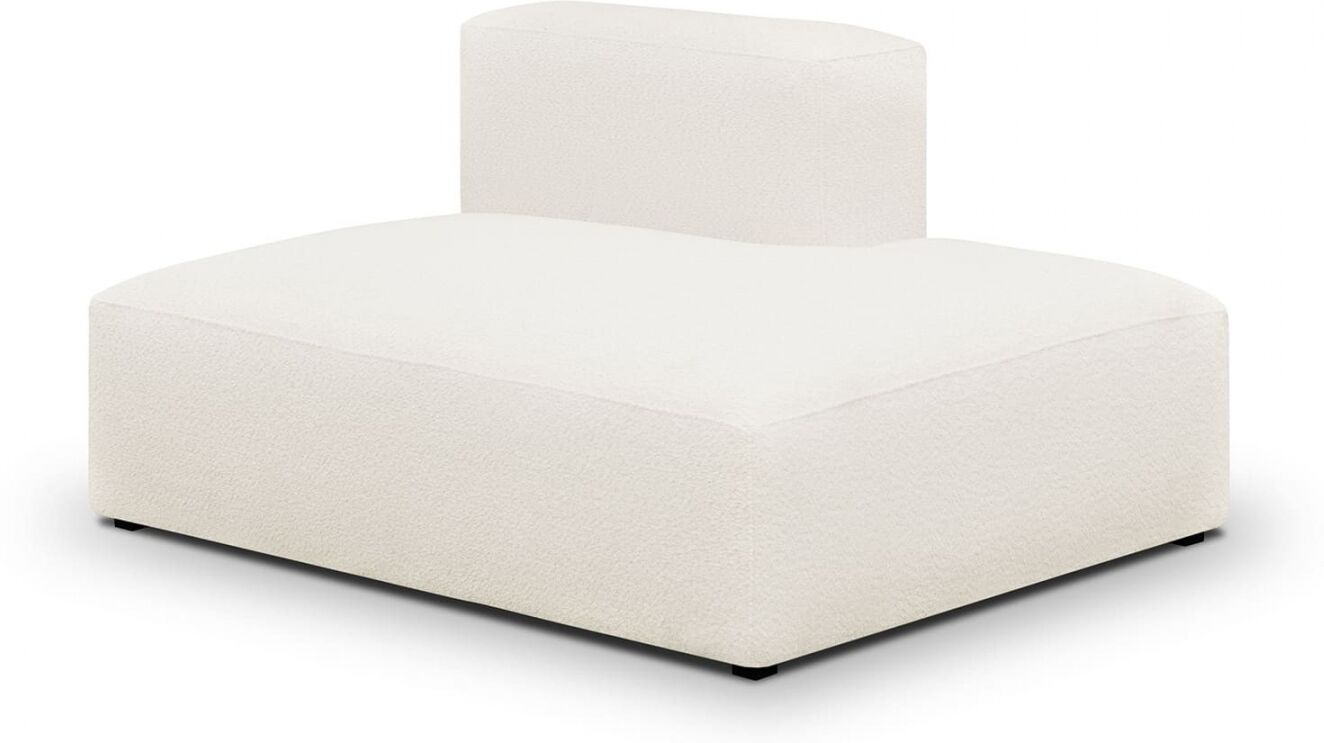 Module d'angle ouvert à droite 2 places en tissu bouclette beige - Modulo