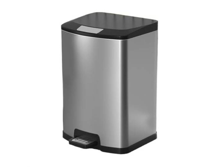 9bbhfJw4R Haushaltsmülleimer Mülleimer Mit Griff Und Herausnehmbarem Inneneimer(Silver,18L)