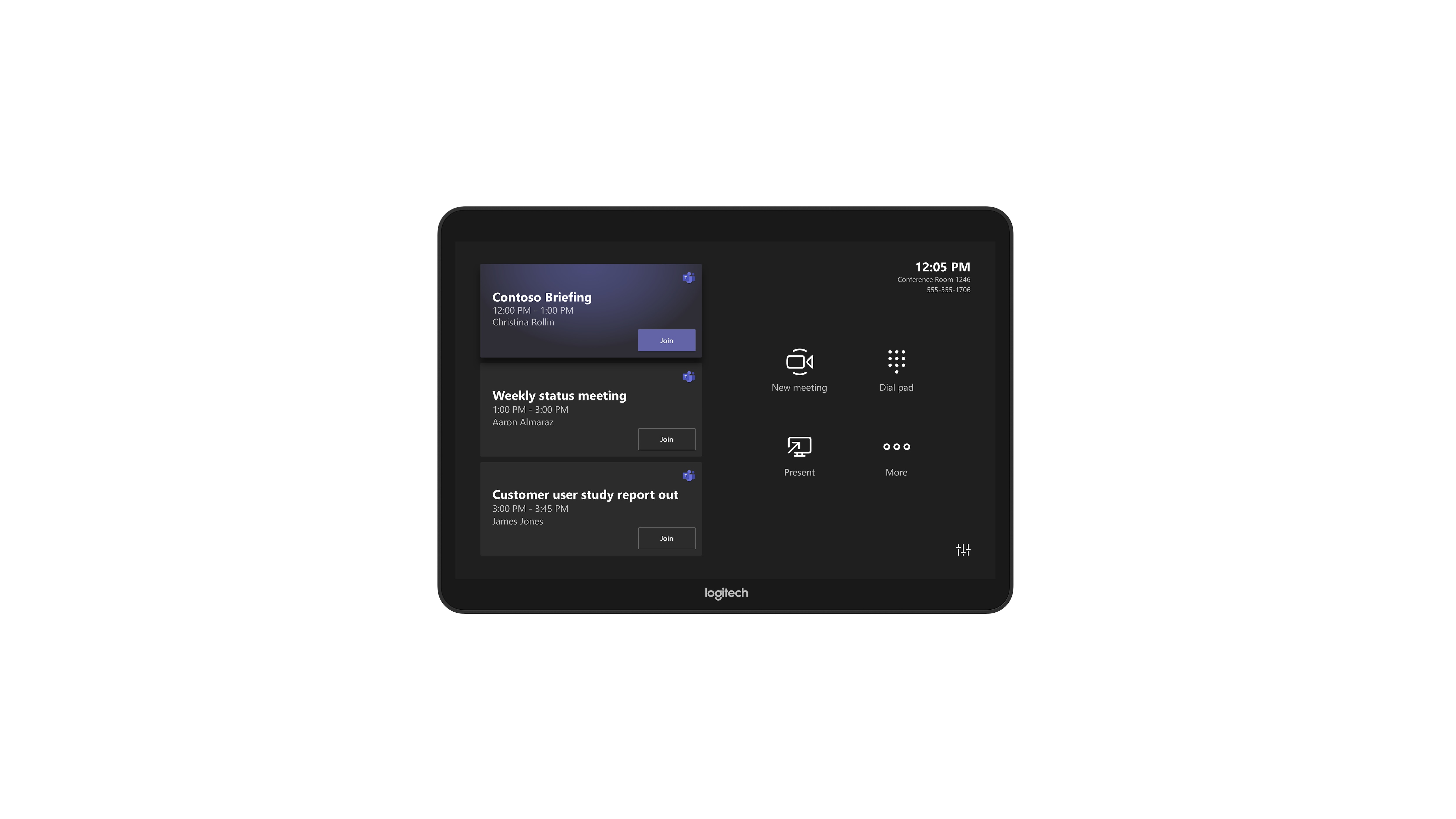 Logitech TAP Touch-Controller für Videokonferenz-Raumlösungen