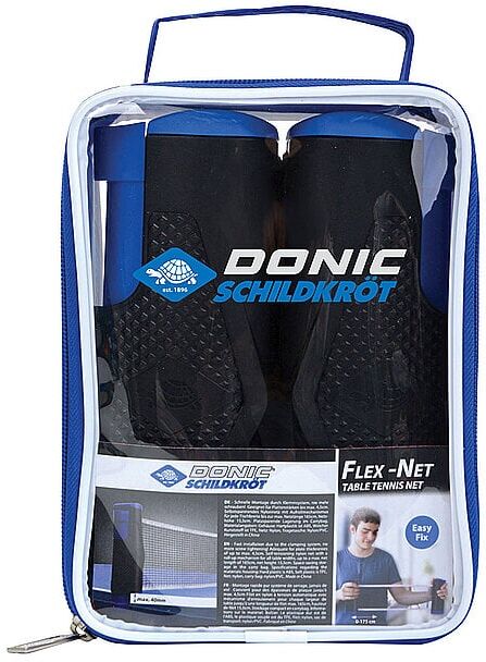DONIC SCHILDKRÖT Tischtennis Netzgarnitur Flexnet schwarz B