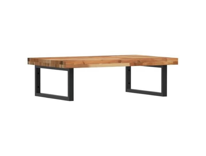 WEMYUFURN Waschbeckenregal Wandmontage Stahl und Akazienholz Schweberegal, Badezimmer Ablage, Handtuchhalter, Stahlhalterungen, massive Akazienholzplatte, Waschtisch