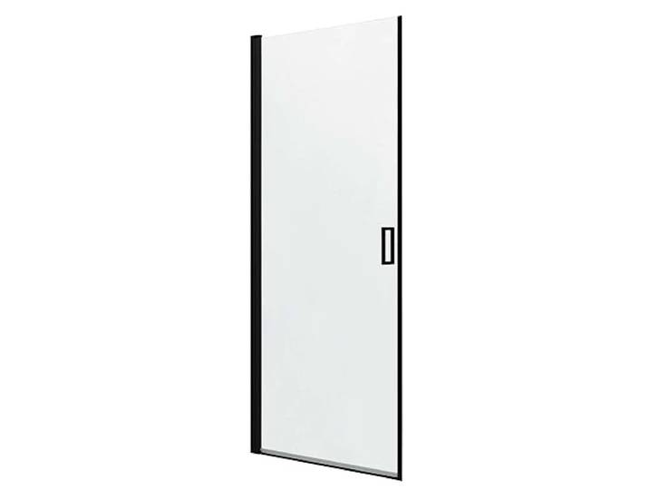 Sanotechnik Schwenktüre Elite Black 78,5-79,5 x 195cm - Dusche Glastür Schwarz, Pendeltür, Nischentür, Duschtrennwand, Verwendbar als Eckdusche: 2 Türen gleicher Größe bestellen, Nischentüre