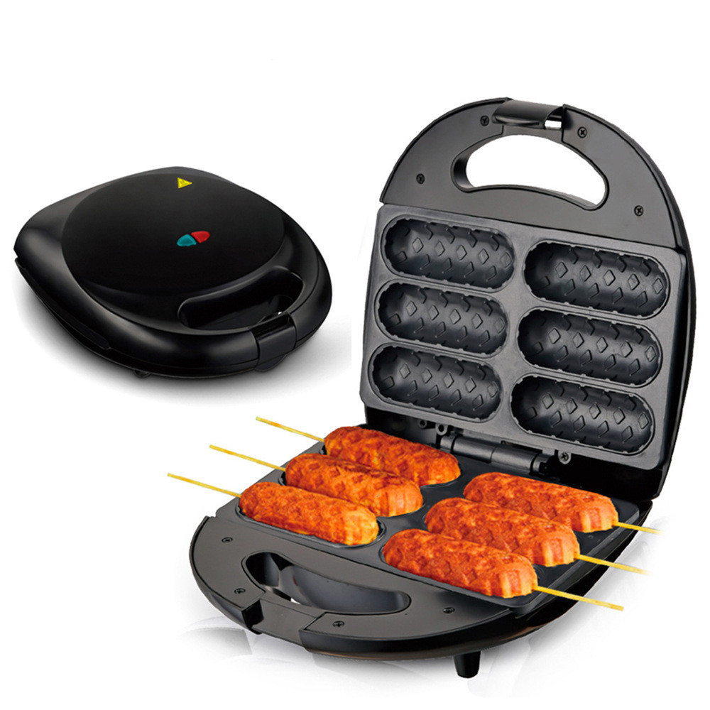 Zelurxx Multifunctionele elektrische hotdogmaker met antiaanbaklaag en dubbele verwarming, 220V