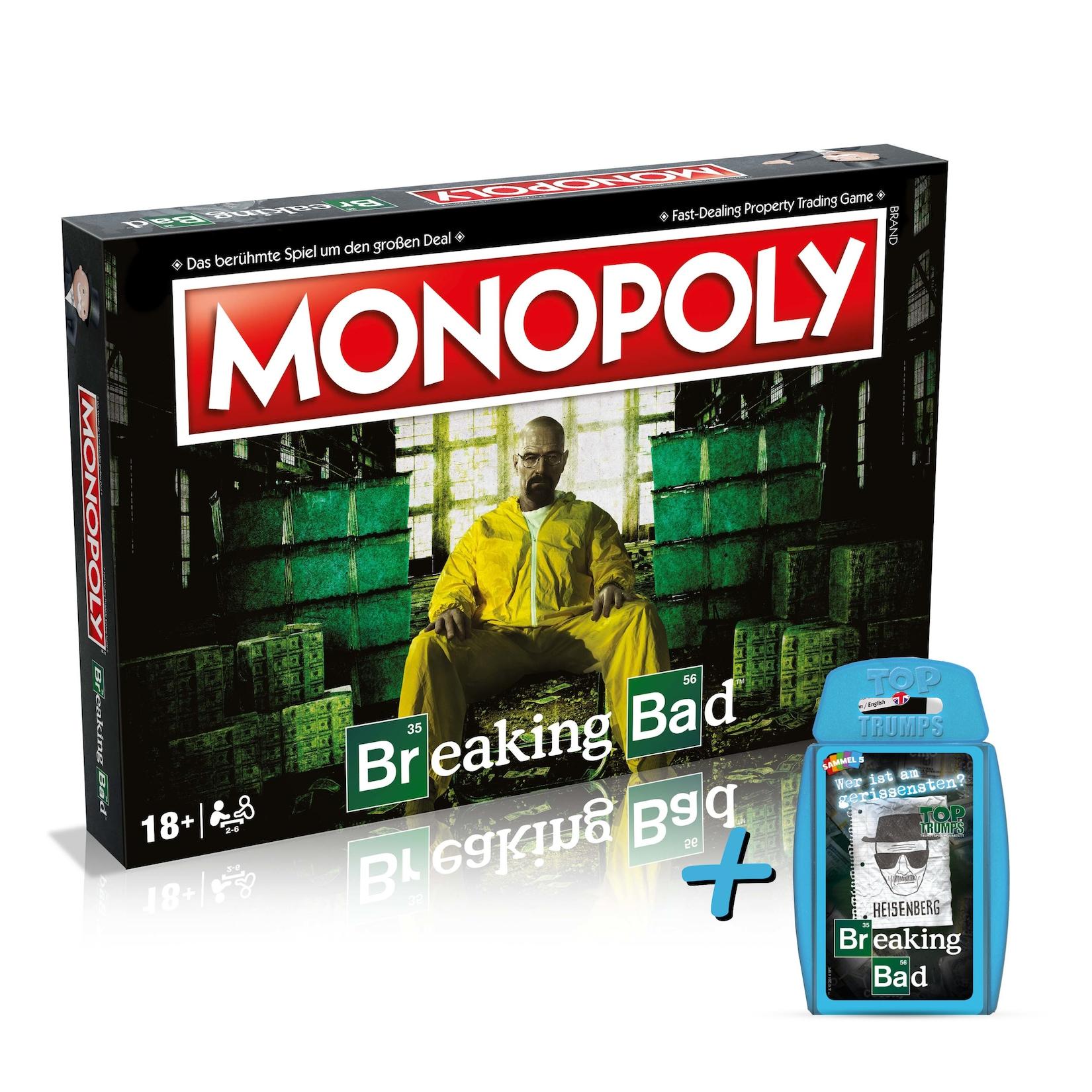 Monopoly - Breaking Bad (deutsch/englisch) + Top Trumps Brettspiel Gesellschaftsspiel