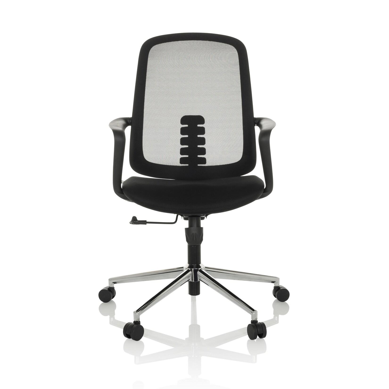 hjh OFFICE Home Office Bürostuhl SEDIOLO B Stoff / Netzstoff mit Armlehnen