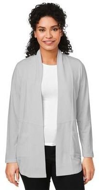 Devon & Jones DP125W Women's Raleigh Stretch Cardigan Jacket in Grey size XL   Triblend